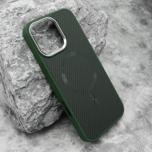 Futrola CARBON MagSafe za iPhone 16 Pro Max (6.9) zelena (big camera) (MS).