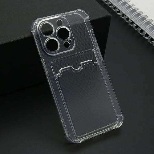 Futrola Transparent CARD POCKET za iPhone 15 Pro (6.1) providna (MS).