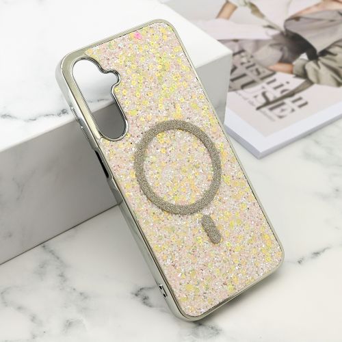 Futrola GLAM GLOW MagSafe za Samsung A166 Galaxy A16 5G zlatna (MS).