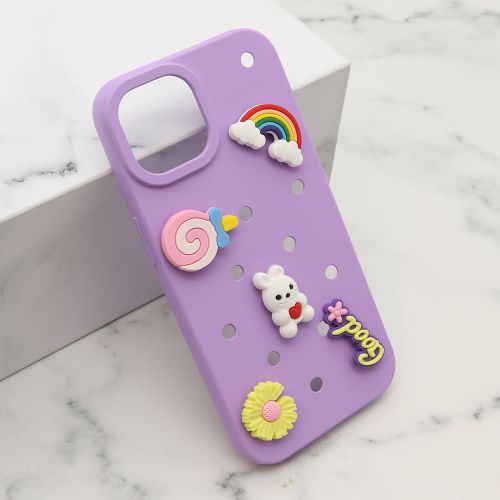 Futrola TOY za iPhone 15 ljubicasta (MS).