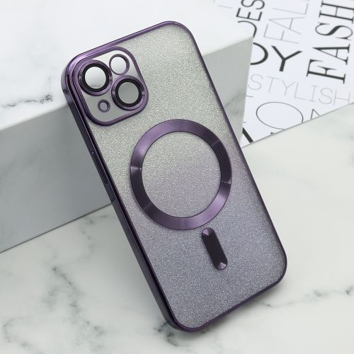 Futrola GLITTER MAGSAFE za iPhone 15 ljubicasta (MS).