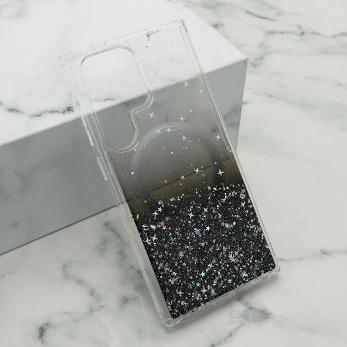 Futrola Simple Sparkle MagSafe za Samsung S928 Galaxy S24 Ultra 5G crna (MS).
