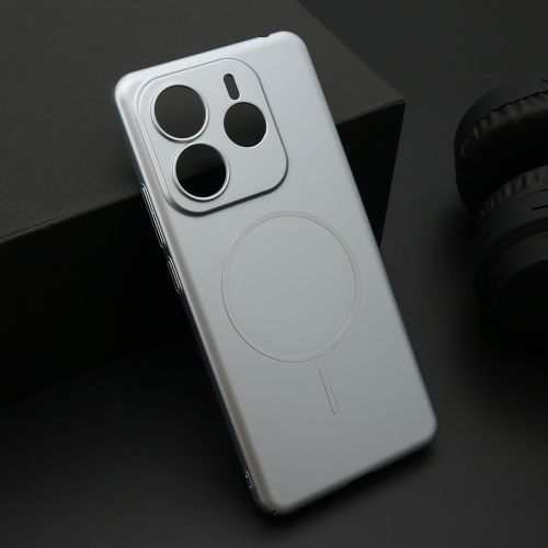 Futrola PURE mat MagSafe za Xiaomi Redmi Note 14 4G (Global) srebrna (MS).