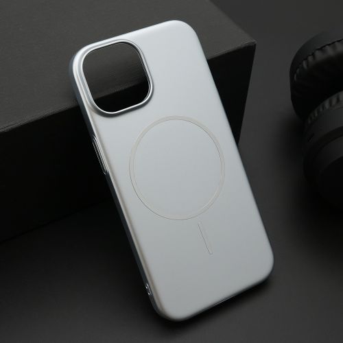 Futrola PURE mat MagSafe za iPhone 15 srebrna (MS).