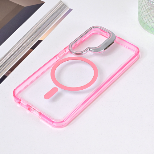 Futrola Magsafe Transparent za Samsung S921B Galaxy S24 pink.