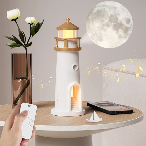 LED ambient lampa Svetionik sa BT zvucnikom JWD, daljinskim upravljac.