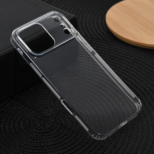 Silikonska futrola Ultra Thin with pluggy za iPhone 17 Pro Max 6.9 Transparent.