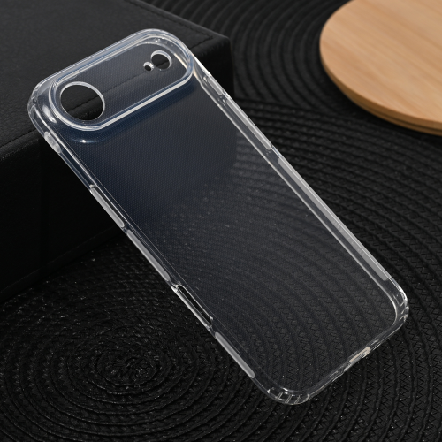 Silikonska futrola Ultra Thin with pluggy za iPhone 17 Air Transparent.