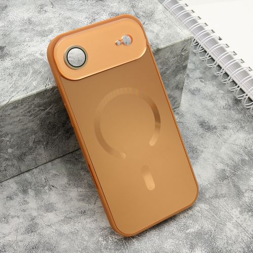 Futrola COLOR METAL Magsafe za iPhone 17 AIR (6.6) narandzasta (MS).