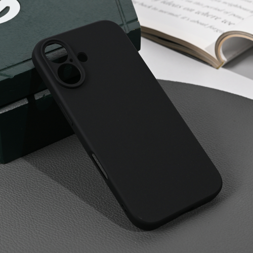Silikonska futrola Skin za iPhone 17 mat crna.