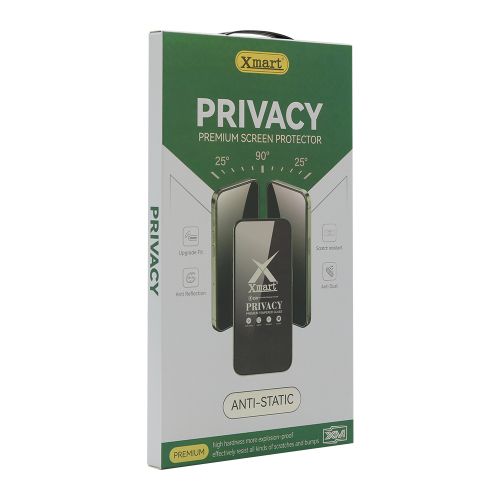 Staklena folija glass X mart 9D PRIVACY za iPhone 17 (MS).
