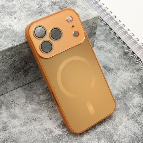 Futrola COLOR METAL Magsafe za iPhone 17 Pro narandzasta (MS).