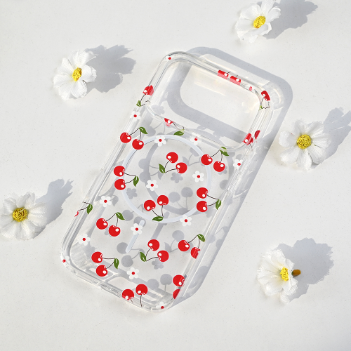 Futrola print Magsafe za iPhone 17 Pro Cute Cherries.