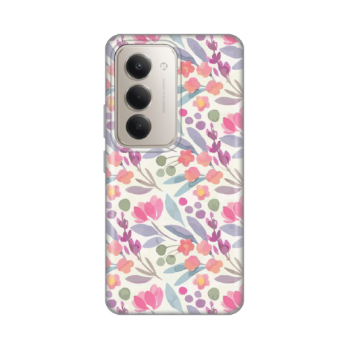 Silikonska futrola print za Xiaomi Redmi 15 4G Watercolor Flowers.