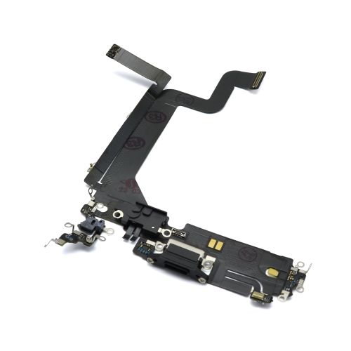 Flet kabl za Iphone 14 Pro Max + konektor punjenja BLACK (MS).