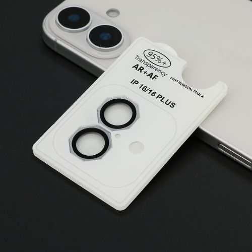 Folija za zastitu kamere OCTAGON za iPhone 16 (6.1)/16 Plus (6.7) srebrna (MS).