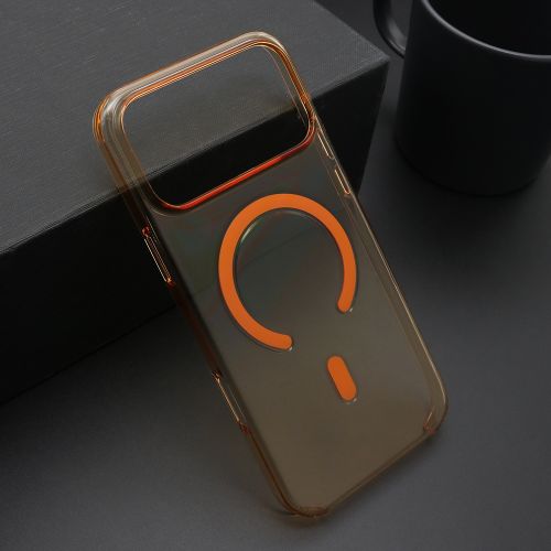Futrola AMBER providna MagSafe za iPhone 17 Pro Max (6.9) narandzasta (MS).