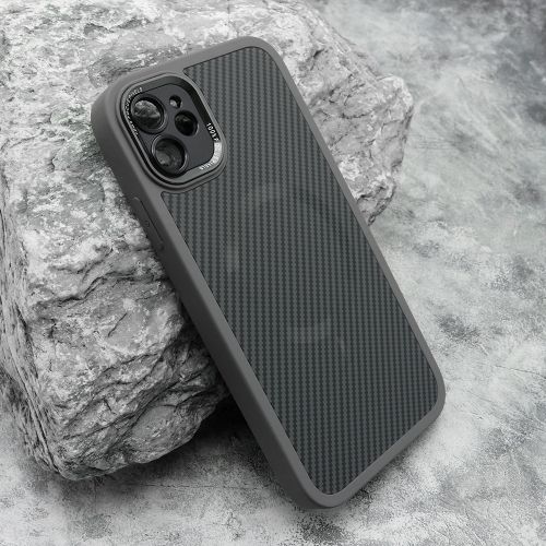 Futrola CARBON MagSafe za iPhone 11 (6.1) siva (small camera) (MS).