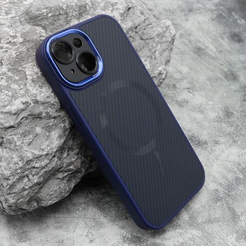 Futrola CARBON MagSafe za iPhone 15 plava (small camera) (MS).