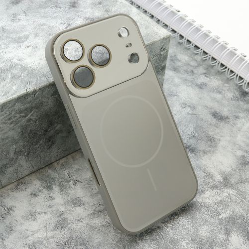 Futrola COLOR METAL MagSafe II za iPhone 17 Pro srebrna (MS).