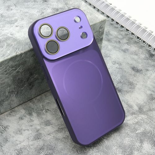 Futrola COLOR METAL MagSafe II za iPhone 17 Pro ljubicasta (MS).