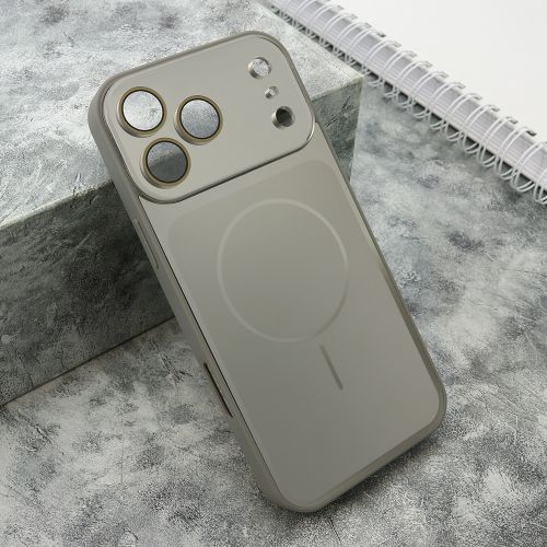 Futrola COLOR METAL MagSafe II za iPhone 17 Pro Max (6.9) srebrna (MS).