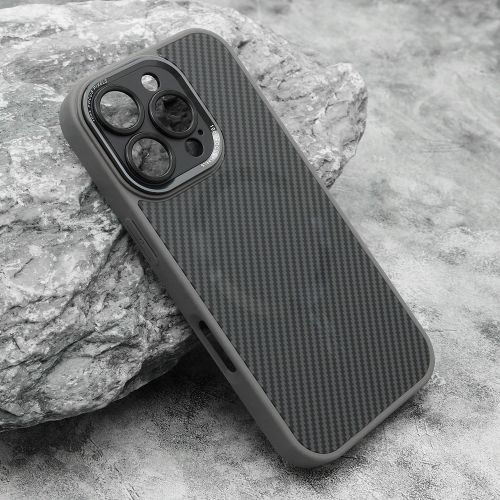 Futrola CARBON MagSafe za iPhone 16 Pro (6.3) siva (small camera) (MS).