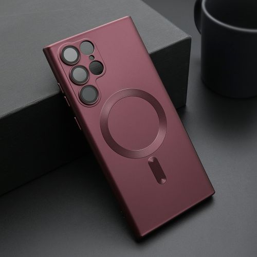 Futrola ELEGANT MAGSAFE za Samsung Galaxy S22 Ultra 5G crvena (MS).