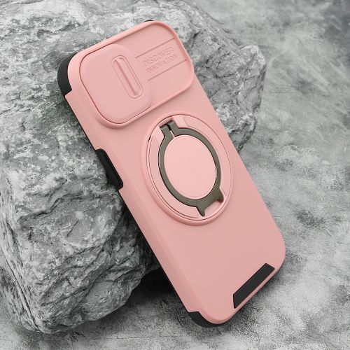 Futrola DEFENDER CAMSHIELD za iPhone 15 roze (MS).