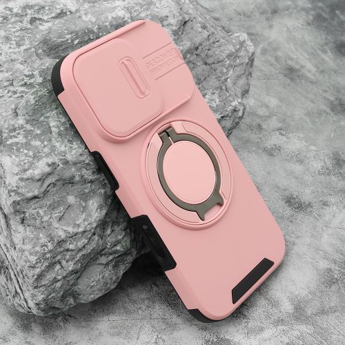 Futrola DEFENDER CAMSHIELD za iPhone 15 Pro (6.1) roze (MS).