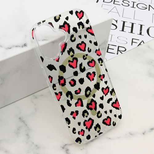 Futrola LEOPARD MagSafe za iPhone 17 roze (MS).