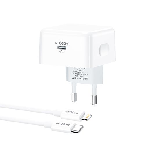 Kucni punjac MOXOM MX-HC307 40W Type C na Lightning beli (MS).
