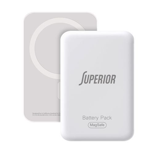 Power Bank baterija MagSafe Superior 15W 5000 mAh beli (MS).