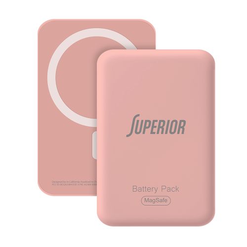 Power Bank baterija MagSafe Superior 15W 5000 mAh roze (MS).