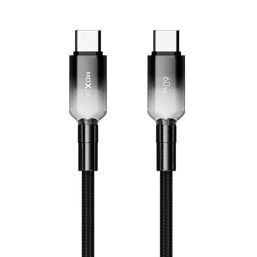 USB data kabl MOXOM MX-CB309 PD 60W Fast Type-C na Type-C crni (MS).