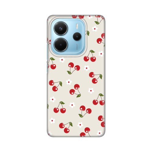 Silikonska futrola print za Xiaomi Redmi Note 14 4G (SRB) Cherry and Flowers.