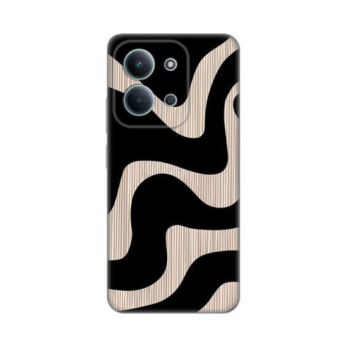 Silikonska futrola print Skin za Xiaomi Redmi 15C 4G Black Flow.