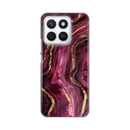Silikonska futrola print za Huawei Honor X8c Burgundy.