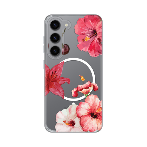Futrola print Magsafe za Samsung S911B Galaxy S23 Hibiscus.