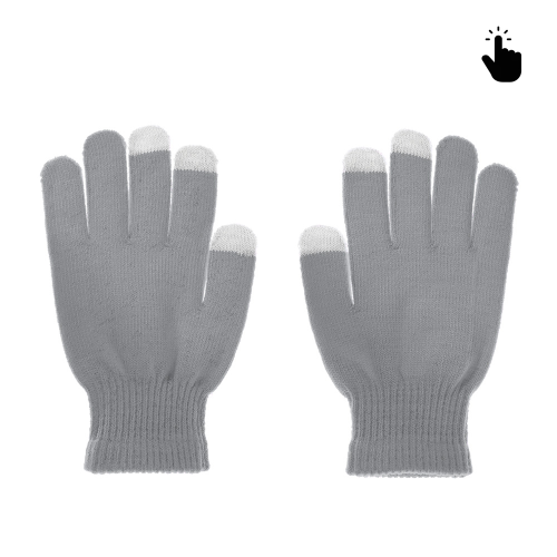 Rukavice za touchscreen RY M (22cm) sive.