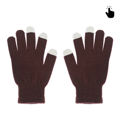 Rukavice za touchscreen RY M (22cm) braon.