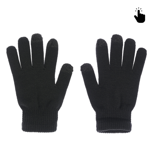 Rukavice za touchscreen RY M (22cm) crne.