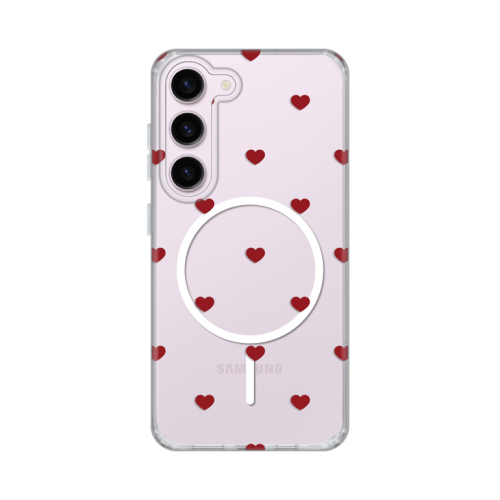 Futrola print Magsafe za Samsung S911B Galaxy S23 Red Hearts.