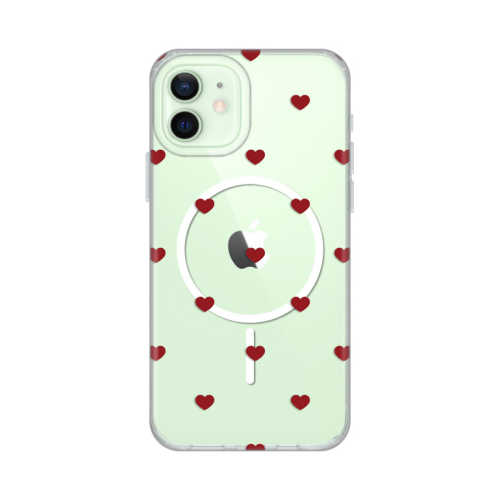 Futrola print Magsafe za iPhone 12/12 Pro 6.1 Red Hearts.