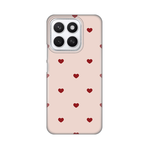 Silikonska futrola print za Huawei Honor X8c Beige Hearts.