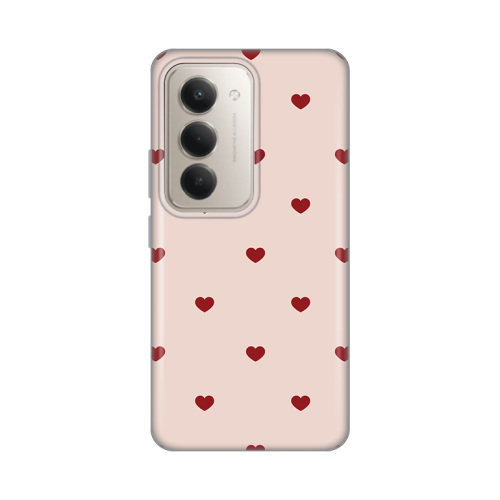 Silikonska futrola print za Xiaomi Redmi 15 4G Beige Hearts.