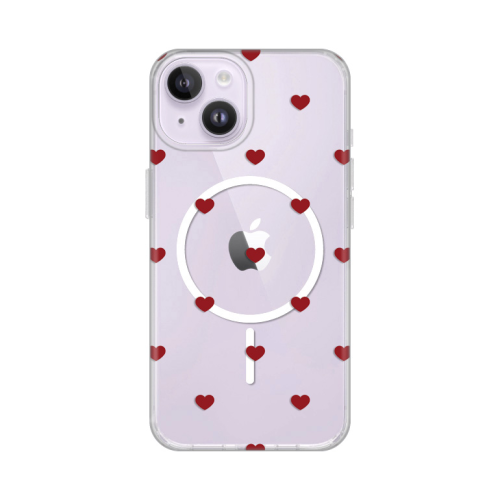 Futrola print Magsafe za iPhone 13/14 6.1 Red Hearts.