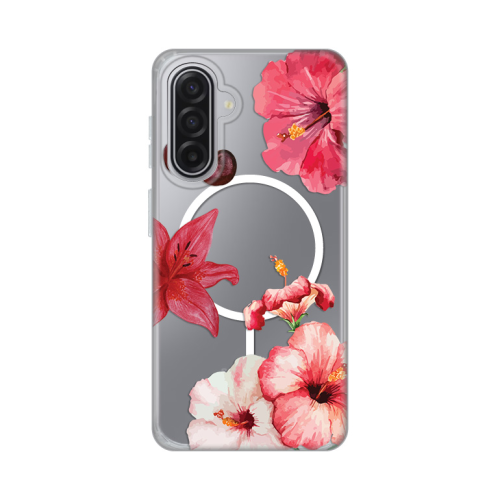 Futrola print Magsafe za Samsung A175 Galaxy A17 Hibiscus.