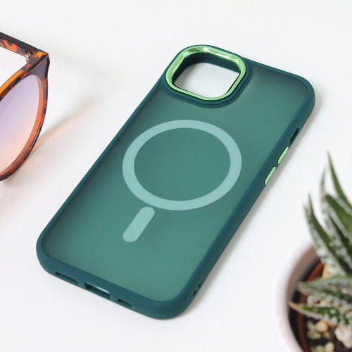 Futrola Magsafe colorful za iPhone 13 tamno zelena.
