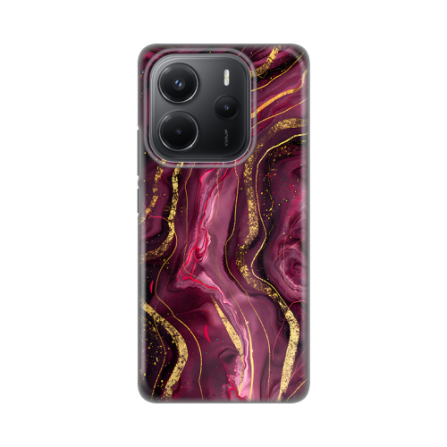 Silikonska futrola print za Xiaomi Redmi Note 14 4G (SRB) Burgundy.